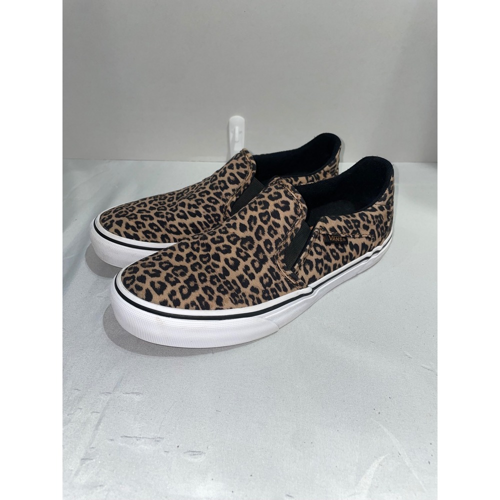 Vans Classic Slip-On Leopard Print Deluxe Comfort OrthoLite Sneakers Womens 8 - Picture 1 of 8